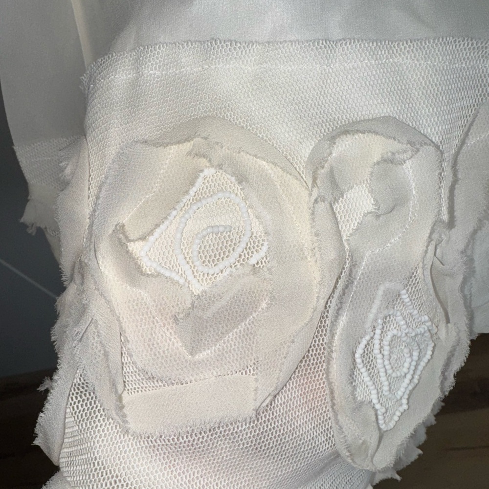 White Silk Halter Dress - Picture 4 of 5